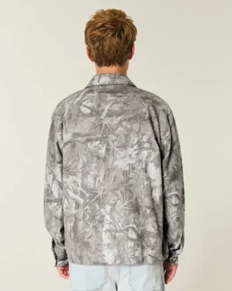 Cămașă din flanelă Boxy Camo