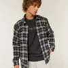 Cămașă din flanelă cu căptușeală termică, croială dreptă Cămașă din flanelă cu căptușeală termică, croială dreptă