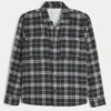 Cămașă din flanelă cu căptușeală termică, croială dreptă Cămașă din flanelă cu căptușeală termică, croială dreptă