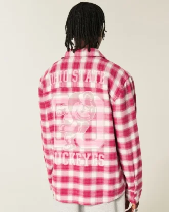 Cămașă din flanelă cu imprimeu Ohio State University Buckeyes