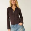 Cămașă din poplin elastic cu nasturi Cămașă din poplin elastic cu nasturi
