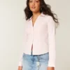 Cămașă din poplin elastic cu nasturi Cămașă din poplin elastic cu nasturi