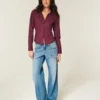 Cămașă din poplin elastic cu nasturi Cămașă din poplin elastic cu nasturi