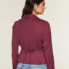 Cămașă din poplin elastic cu nasturi Cămașă din poplin elastic cu nasturi