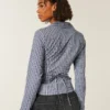 Cămașă din poplin elastic cu nasturi Cămașă din poplin elastic cu nasturi