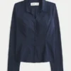 Cămașă din poplin elastic cu nasturi Cămașă din poplin elastic cu nasturi