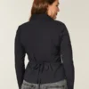 Cămașă din poplin elastic în stil smoking Cămașă din poplin elastic în stil smoking