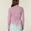 Cămașă din poplin elastic în stil smoking Cămașă din poplin elastic în stil smoking