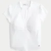 Cămașă Henley cu mâneci scurte și guler în V Cămașă Henley cu mâneci scurte și guler în V