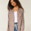 Cămașă oversized din flanel
