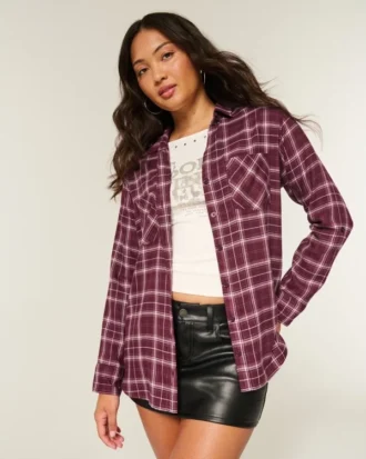 Cămașă oversized din flanel