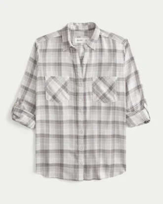 Cămașă oversized din flanel