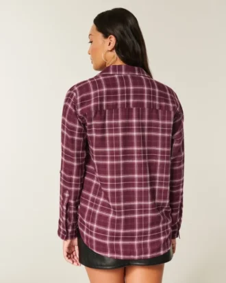 Cămașă oversized din flanel