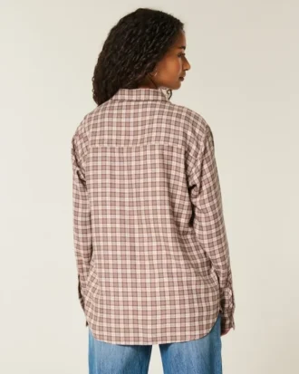 Cămașă oversized din flanel