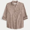 Cămașă oversized din flanel
