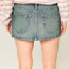 Fustă mini din denim cu talie joasă Fustă mini din denim cu talie joasă