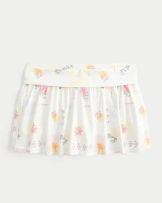 Fustă mini plisată din tricot