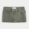 Fustă-pantalon micro din twill Fustă-pantalon micro din twill