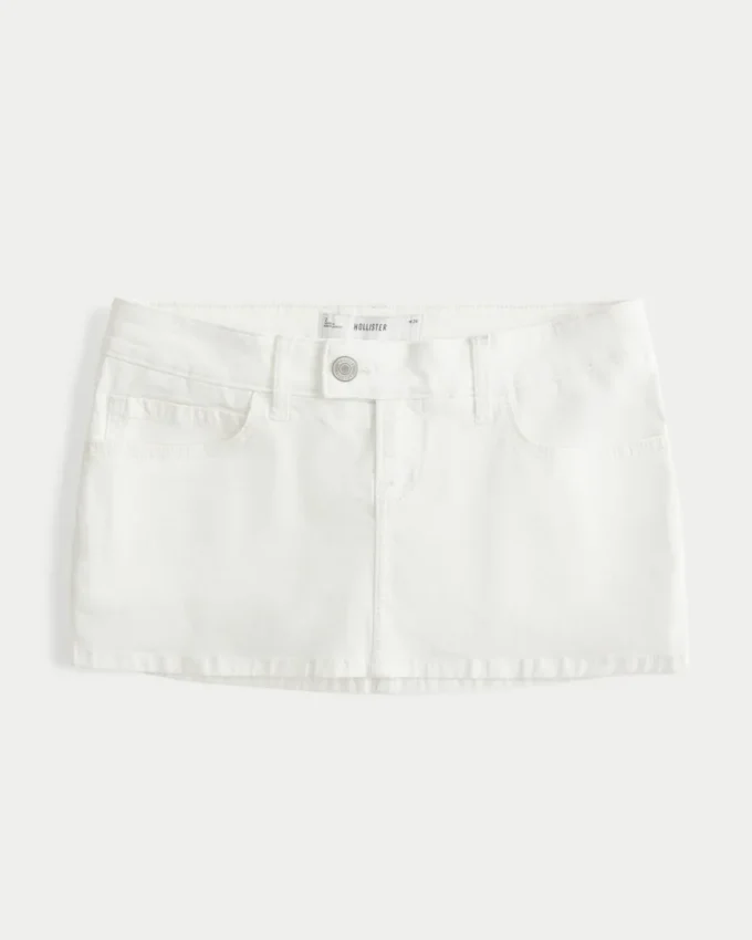 Fustă-pantalon micro din twill Fustă-pantalon micro din twill
