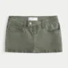 Fustă-pantalon micro din twill Fustă-pantalon micro din twill