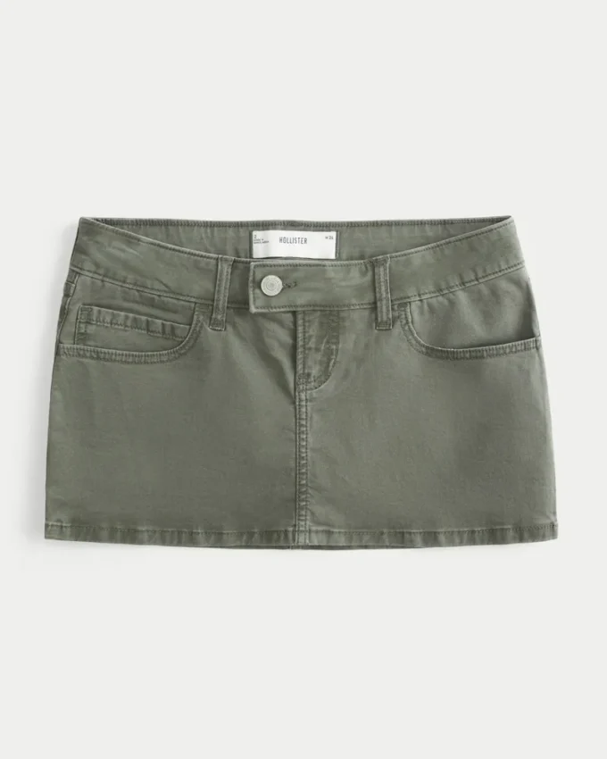 Fustă-pantalon micro din twill Fustă-pantalon micro din twill