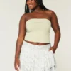 Fustă-pantalon mini asimetrică cu tiv în trepte Fustă-pantalon mini asimetrică cu tiv în trepte