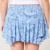 Fustă-pantalon mini asimetrică cu tiv în trepte Fustă-pantalon mini asimetrică cu tiv în trepte