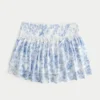 Fustă-pantalon mini cu volane