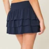 Fustă-pantalon mini cu volane în trepte Fustă-pantalon mini cu volane în trepte