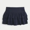 Fustă-pantalon mini cu volane în trepte Fustă-pantalon mini cu volane în trepte