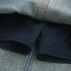 Fustă-pantalon mini din denim brodat, spălare medie Fustă-pantalon mini din denim brodat, spălare medie