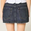 Fustă-pantalon mini din denim cu talie joasă Fustă-pantalon mini din denim cu talie joasă