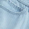 Fustă-pantalon mini din denim cu talie joasă și dungi Fustă-pantalon mini din denim cu talie joasă și dungi