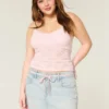 Fustă-pantalon mini din denim deschis la culoare, cu șireturi Fustă-pantalon mini din denim deschis la culoare, cu șireturi