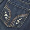 Fustă-pantalon mini din denim închis la culoare, cu talie joasă Fustă-pantalon mini din denim închis la culoare, cu talie joasă