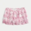 Fustă-pantalon mini din șifon în straturi Fustă-pantalon mini din șifon în straturi
