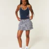 Fustă-pantalon mini din tricot cu volane Fustă-pantalon mini din tricot cu volane