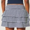 Fustă-pantalon mini din tricot cu volane Fustă-pantalon mini din tricot cu volane