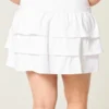 Fustă-pantalon mini din tricot cu volane Fustă-pantalon mini din tricot cu volane
