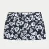 Fustă-pantalon mini din twill cu talie joasă Fustă-pantalon mini din twill cu talie joasă