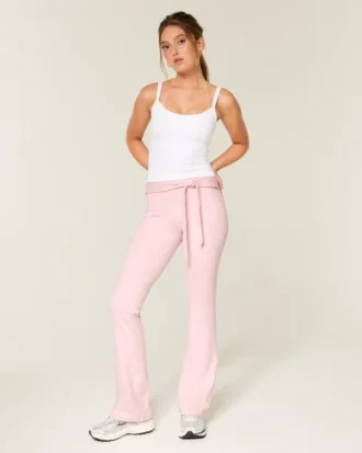 Gilly Hicks Active Recharge Leggings cu talie înnodată și croi larg