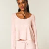 Gilly Hicks Always Cozy Waffle Bluză cu mâneci lungi și decolteu rotund Gilly Hicks Always Cozy Waffle Bluză cu mâneci lungi și decolteu rotund