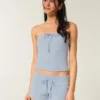 Gilly Hicks Mini pantaloni scurți confortabili cu model waffle Gilly Hicks Mini pantaloni scurți confortabili cu model waffle