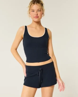 Gilly Hicks Mini pantaloni scurți confortabili cu model waffle