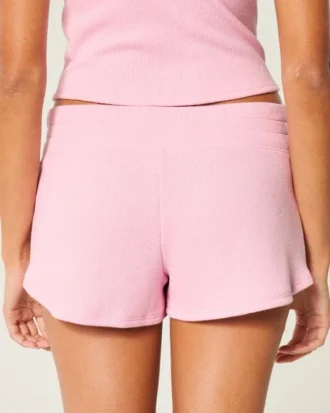 Gilly Hicks Mini pantaloni scurți confortabili din țesătură tip waffle