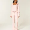 Gilly Hicks Pantaloni bootcut confortabili, cu model waffle Gilly Hicks Pantaloni bootcut confortabili, cu model waffle