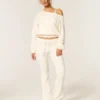Gilly Hicks Pantaloni bootcut confortabili, cu model waffle Gilly Hicks Pantaloni bootcut confortabili, cu model waffle