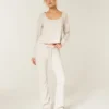 Gilly Hicks Pantaloni bootcut confortabili, cu model waffle Gilly Hicks Pantaloni bootcut confortabili, cu model waffle