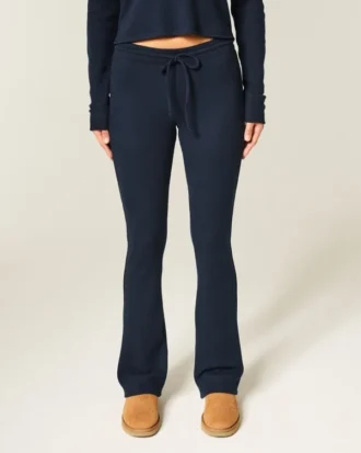 Gilly Hicks Pantaloni bootcut confortabili, cu model waffle