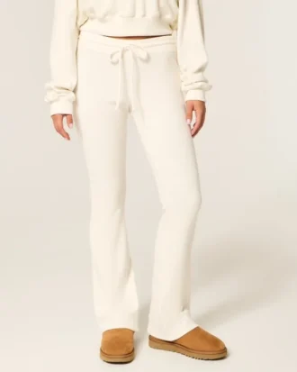 Gilly Hicks Pantaloni bootcut confortabili, cu model waffle